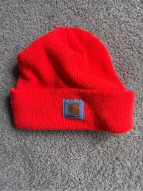 Carhartt mens Neon Orange Rib Knit Beanie